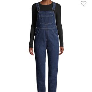 WeWoreWhat Denim Dark Wash Basic Overalls New Size Large